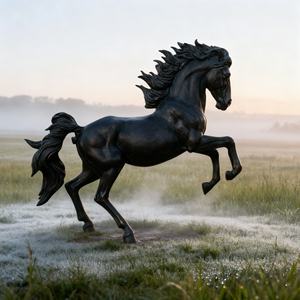 Grande <span class=keywords><strong>statue</strong></span> de cheval en bronze pour la décoration de jardin et de place, taille et couleur personnalisables, <span class=keywords><strong>sculpture</strong></span> en fonte métallique - Product Image 2