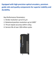Actionneur linéaire rotatif à entraînement direct Doingwin DLARA, précision 0,5 µm, force de réaction ±10 g, atterrissage progressif, 100 millions de cycles pour l'automatisation