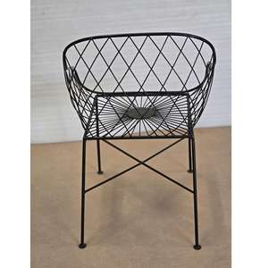Fauteuil moderne léger à structure en fer – Mobilier d'extérieur de loisirs pour la décoration de jardin, de parc et de terrasse - Product Image 1
