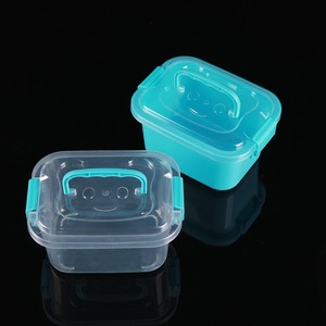 Mini Transparent Desktop Storage <b>Box</b> With Handle For Snacks Car Toy Organizer Rectangle 40g Stackable Lid - Product Image 4