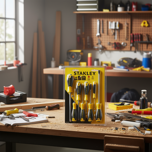 Juego de destornilladores Stanley de 8 piezas, kit de herramientas esencial para reparaciones y mantenimiento en el hogar - Product Image 3