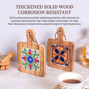 Sous-verres en bois OEM en gros, planches à sous-verres en bois, articles de table en bois naturel - Product Image 6