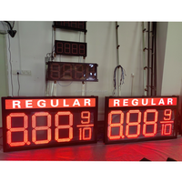 12 pulgadas 8.889/10 rojo/Verde/Blanco/azul al aire libre LED gasolinera precio signo pilón gas precio signos proveedores