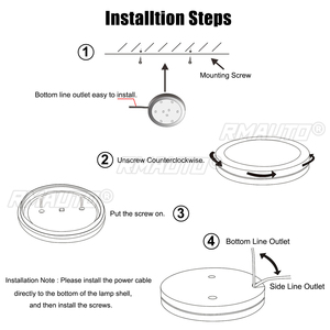 2/4/6/8PCS 12V LED Plafonnier Rond de Voiture, Lampe Intérieure pour VW T4 T5 Camper Van Caravan Motorhome Boat RV Van - Product Image 6