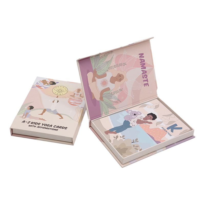 Exercise poses English custom printing yoga flash cards for children