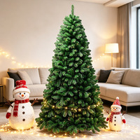 Décorations de Noël de haute qualité, très vendues, en PVC, sapin de Noël chinois à floqué automatique, super simulation pour la maison