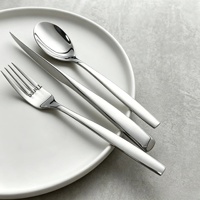 Ensemble de couverts en acier inoxydable 304 épaissi de haute qualité, poli miroir, couteau à steak, fourchette, cuillère, argenterie, pour mariage