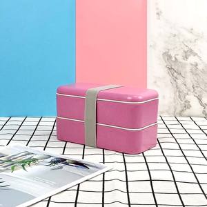 800ML Bento yemek kabı çift katmanlı plastik yemek kabı es 2-tier ofis için yemek kabı mikrodalga güvenli saklama kabı sıcak soğuk gıda - Product Image 4