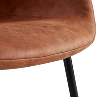 Chaise en tissu de style nordique moderne et confortable avec rembourrage épais en éponge, chaise de détente anti-fatigue pour hôtel et café