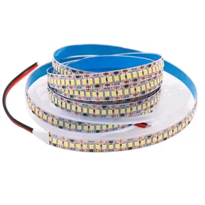 CCT fleksibel warna ganda Strip LED 220v 2835 dapat disesuaikan 176 leds/meter IP67 IP68 fungsi tahan air untuk luar ruangan