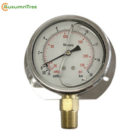 2.5" 63MM Oil Filled Pressure Gauge Bottom with Back Flange Manometer Vacuum Gauge MOD.115AR