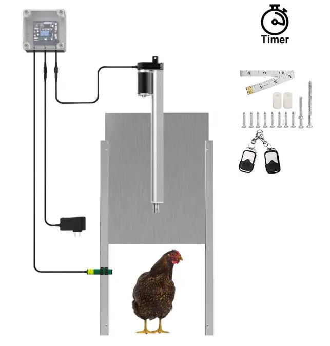 C-7 Automatische Kippenhok Deur Boerderij Of Huishoudelijke Control Box Met Timing + Light Sense Twee In Een