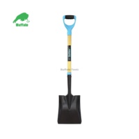 Outils de jardinage fournis directement par l'usine Buffalo : pelle à arbres pour la transplantation, pelle à pointe carrée, manche en acier avec poignée en D, 9,5 pouces