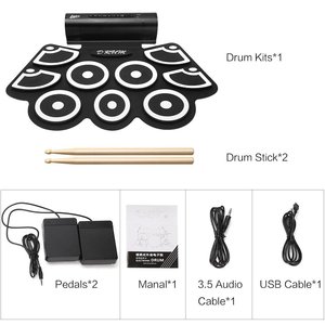 MD760 Electronic <b>Drum</b> Set Foldable USB Charging Portable For Teenagers Musical Instrument - Product Image 3