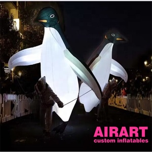Décorations de Noël pingouins gonflables, marionnette <span class=keywords><strong>gonflable</strong></span> personnalisée en costume de <span class=keywords><strong>pingouin</strong></span> pour défilés pour adultes - Product Image 5