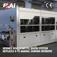 Machine à poncer le bois automatique FENGKAI HC-G9-1300 à 9 têtes, 25,7 kW, 1300 mm, pour sols en bois, meubles, avec PLC, CE