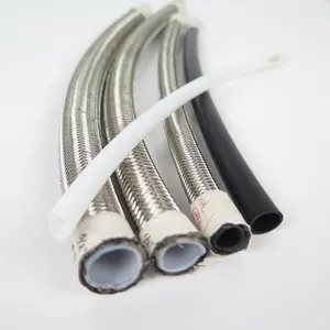 SAE100 R14 CE ISO certifié PTFE fil d'acier tressé haute pression hydraulique 5/8 pouces tuyau en caoutchouc pour huile eau