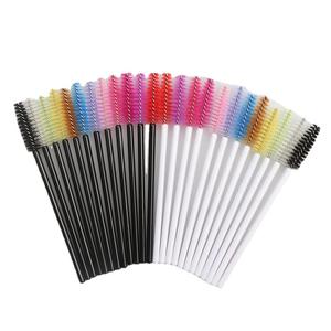 Mini-brosse à sourcils en nylon rose pailleté, micro-brosse à cils, applicateur de mascara jetable, extension de cils - Product Image 3