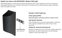 Applique murale LED moderne en aluminium étanche IP65 Applique murale d'extérieur haut et bas Lampes d'extérieur