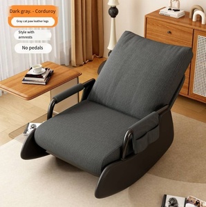 Sillón Reclinable Plegable Moderno con Tapicería de Pana, Reposabrazos Cómodos, Chaise Longue de Dos Plazas para Relajación en Interiores - Product Image 4