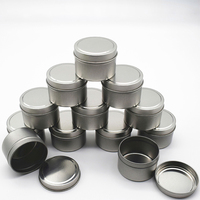 Boîtes en fer blanc rondes de 8 oz avec rebord roulé, dorées, argentées, noires, blanches, avec couvercles, pour bougies parfumées, vente en gros