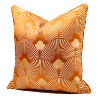 Haute qualité Art Design jeter taie d'oreiller 45x45 50x50 Orange jeter taie d'oreiller jeter oreiller pour salon housse de coussin