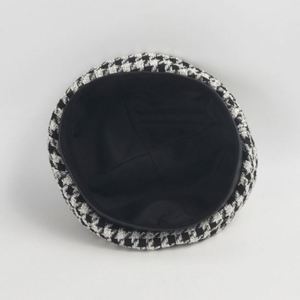 Nouveauté Automne-Hiver 2024, béret britannique français tendance, mode féminine, béret à carreaux pied-de-poule - Product Image 6