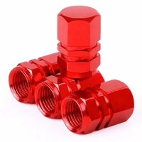 Lot de 4 capuchons de valve antivol en aluminium pour pneus de voiture et moto – Accessoires de remplacement en gros