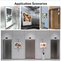 Dual Screen Indoor Wall Mounted Horizontal Vertical Elevator Shopping Mall Restaurant Lcd Advertising Display Digital Signage