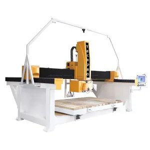 Heavy Duty 5 axis Marble Quartz Carving Bridge Saw Machine Automatic Stone Granite Cutting Router With Camera