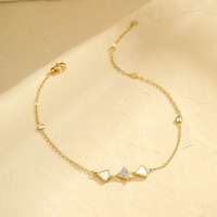 Chaînes de cheville tendance pour femme en acier inoxydable plaqué or 18 carats, motifs cœur, feuilles de ginkgo et coquillages, bijoux de pied à la mode, vente en gros