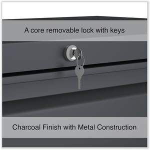 Meuble de classement latéral Alera 42'' x 18,63'' x 52,5'' couleur anthracite avec 4 tiroirs pour dossiers format légal/lettre/A4/A5 - Product Image 5