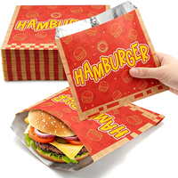 Sacs en papier pour hot-dogs, sacs en papier doublés de papier aluminium, sacs de livraison de restauration rapide avec logo
