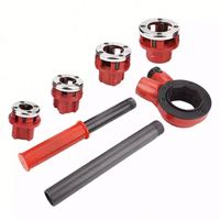Kit de machine à fileter les tuyaux à cliquet manuel cylindrique de 4 tailles, de 0,5\" à 1,25\", qualité DIY, OEM et ODM pris en charge