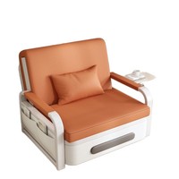 Hochwertiges Modernes Klappbares Leder-Schlafsofa für Innenräume Wohnzimmer Balkon Multifunktionales Schlafsofa