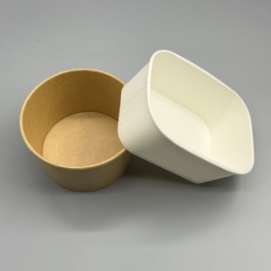 Bol à salade en papier kraft biodégradable, directement de l'usine, laminé PE PLA, OEM ODM, pour contenants alimentaires à emporter chauds ou froids - Product Image 5