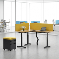 Bureau debout intelligent OMNI avec mémoire de position, table collaborative pour salles de réunion, bureau d'angle en L réglable pour ordinateur