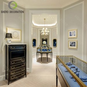 เคาน์เตอร์โชว์เครื่องประดับหรูหรา ตู้โชว์สร้อยเพชรชั้นดี ตกแต่งร้านค้า ออกแบบตกแต่งภายในร้านนาฬิกาและเครื่องประดับตามสั่ง - Product Image 3