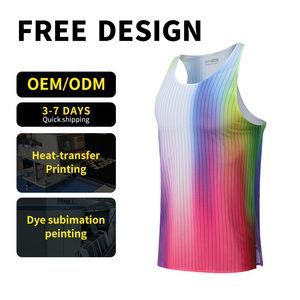 Tie Dye Marathon Vest Super Light Workout Training Tank Top Ropa de fitness Hombres Sport Tank Top - Product Image 4