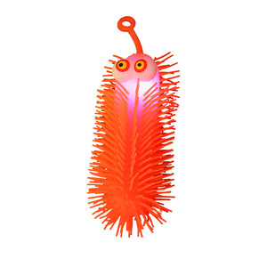 Deng Mei Glowing Caterpillar 17cm TPR Jouet anti-stress pour enfants Lumineux Clignotant Coloré Pom Pom - Product Image 5