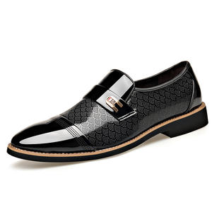 Chaussures habillées en cuir pour hommes, noires brillantes, de haute qualité, imperméables, légères, antidérapantes, respirantes, à lacets, pour le bureau, vente en gros 2025 - Product Image 5