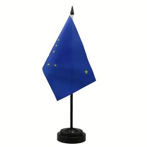Banderas de Escritorio de Alaska, Banderas de Negociación <span class=keywords><strong>y</strong></span> Adornos de Mini Banderas Nacionales con Base de Plástico, Personalizables con Logotipo - Product Image 1