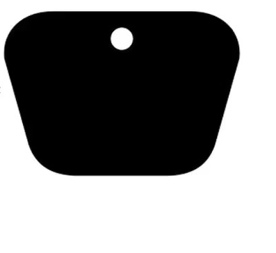 6 inch black no word