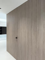Panel de Pared de PVC con Acabado de Madera, Impermeable, Ignífugo, Chapa de Madera de Bambú para Decoración de Paredes Interiores de Hoteles