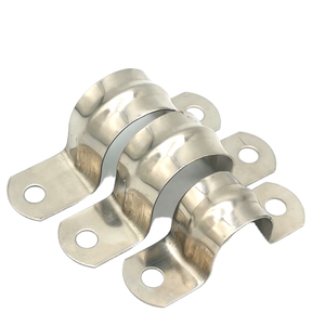 Custom-made <b>U</b>-Shaped 304 Stainless Steel Saddle Hose <b>Clamps</b> Zinc Finish Metric Food & Beverage OEM Support - Product Image 1