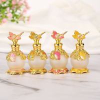 Botol Parfum Vintage Berbentuk Hati dengan Desain Bunga Berhiaskan Rhinestone untuk Dispenser Parfum