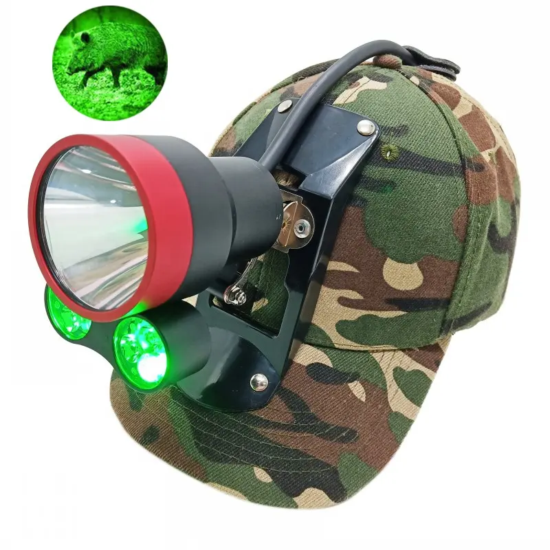 Custom High Bright LED Rechargeable Predator Hog Coon Coyote Hunting Light Cap Headlamp USB Power Bank