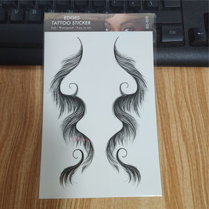 Perruque Accessoires Cheveux Bords Tatouage Autocollant 2022 Naturel Beau Corps Art Cheveux Nue Naby Cosmétique Tatouage Temporaire Bébé Noir - Product Image 6