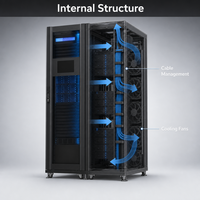 Rack d'équipement de centre de données professionnel Starlink pour serveurs, stockage réseau et applications de télécommunications