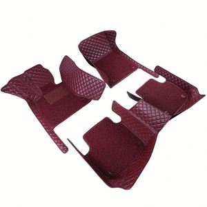 Tapis de sol de voiture TONGHUI de luxe imperméables à double couche en cuir/PVC de 20 mm d'épaisseur, ensemble complet pour ACURA MDX RDX ZDX TSX RL TL CDX TLX - Product Image 1